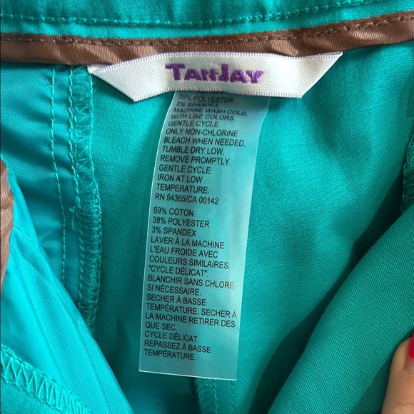 Tanjay StretchTeal Straight-Leg Pants *New with tags - Picture 3 of 7